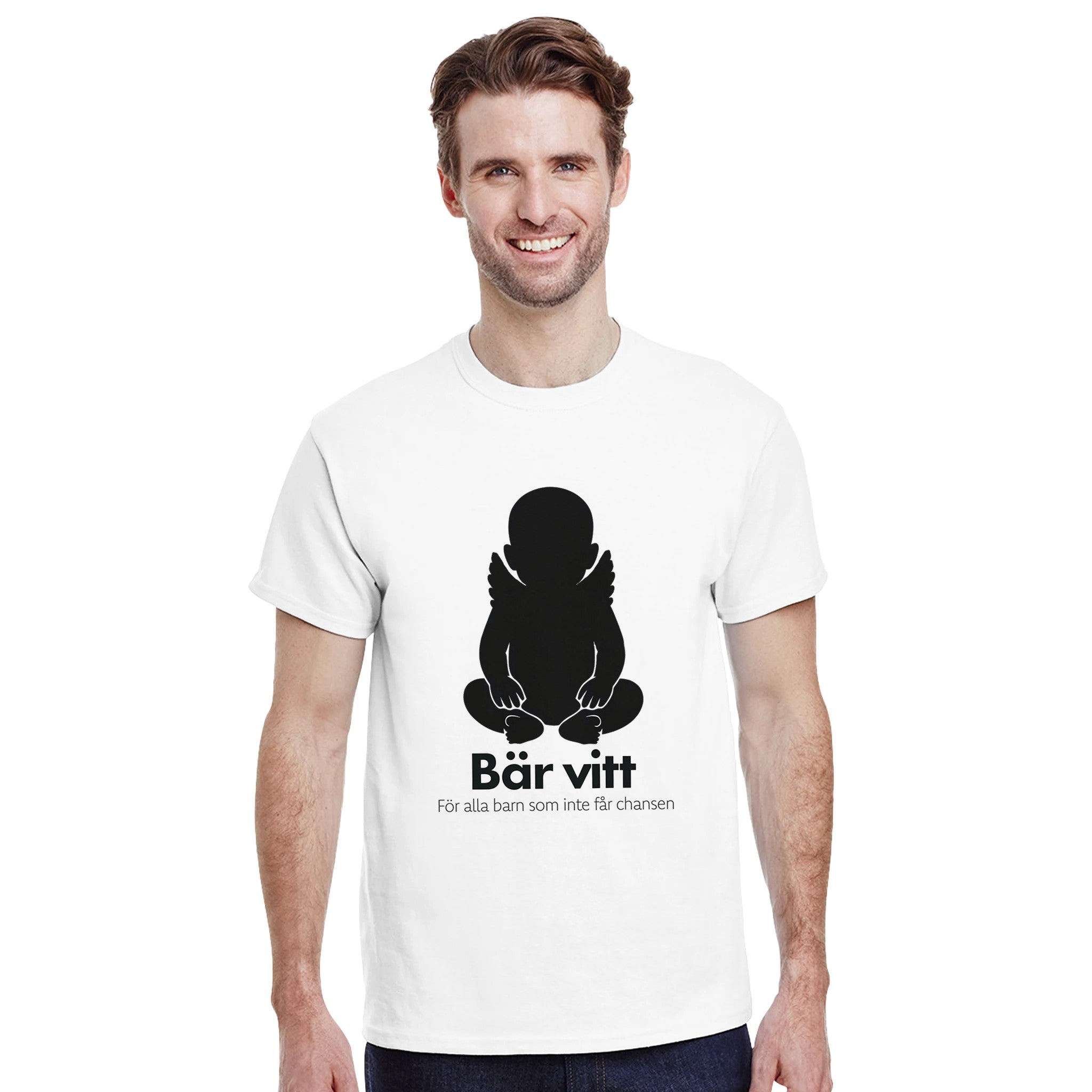 Bär Vitt T-Shirt - Herr - Barnuppropet