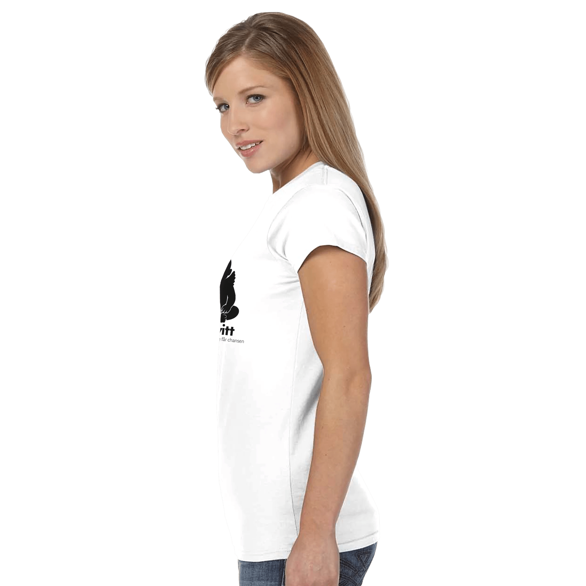 Bärvitt t-shirt - Dam - Barnuppropet