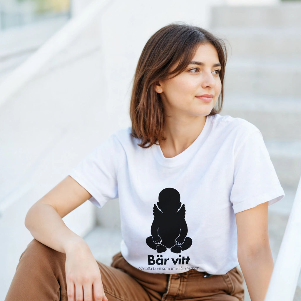 Bär Vitt T-Shirt - Herr - Barnuppropet