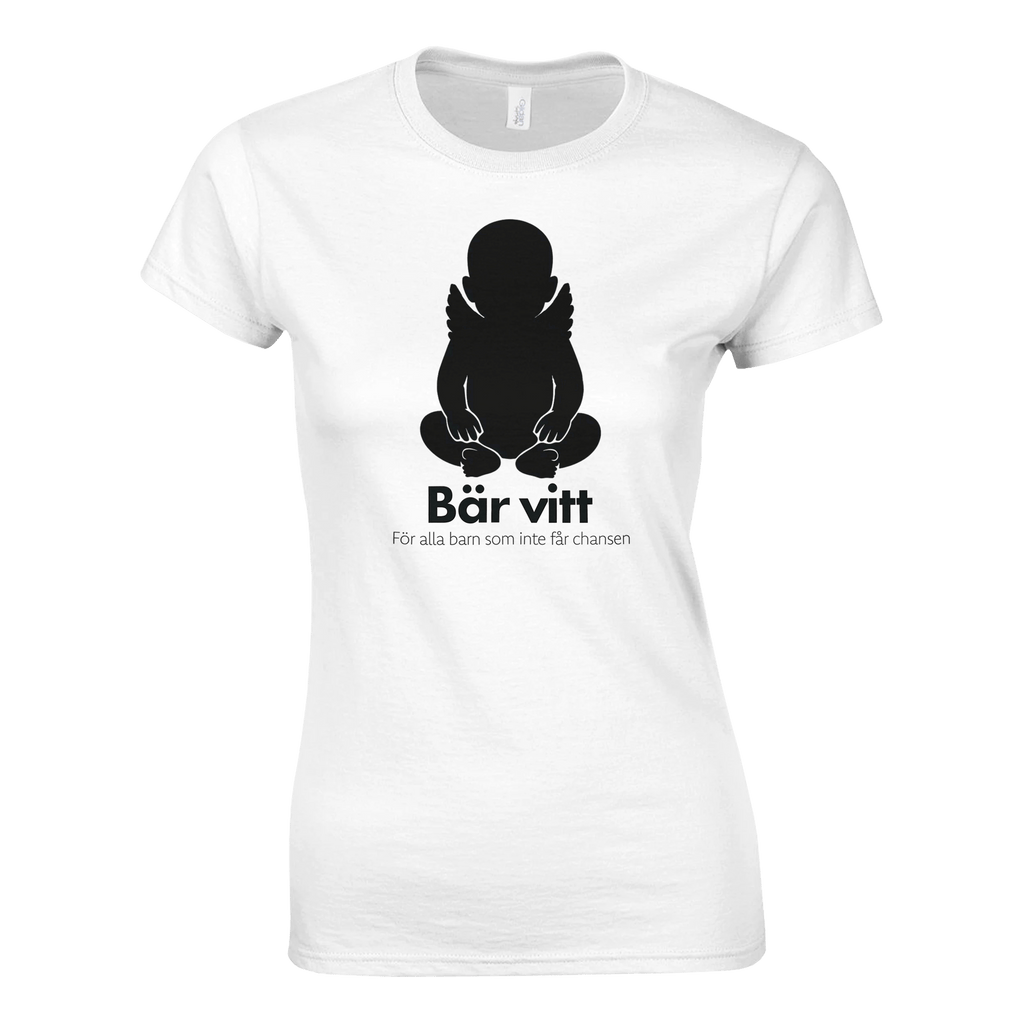Bärvitt t-shirt - Dam - Barnuppropet