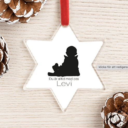 Julgransdekoration - Stjärna - Barnuppropet