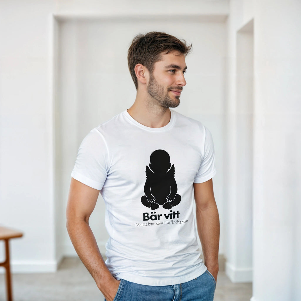 Bär Vitt T-Shirt - Herr - Barnuppropet