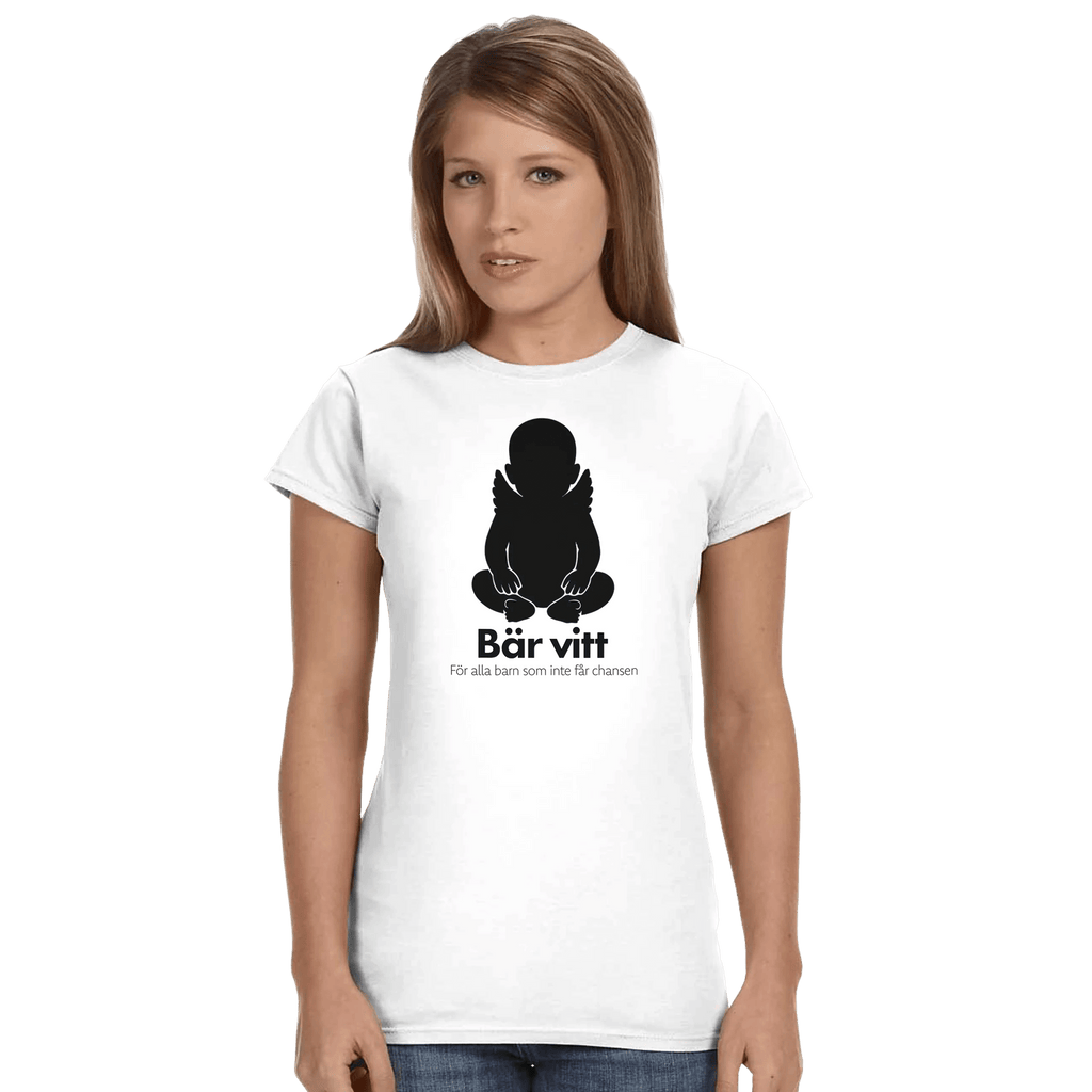 Bärvitt t-shirt - Dam - Barnuppropet